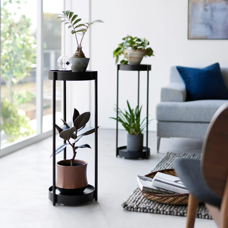 2-Tiered Plant Stand with Casters