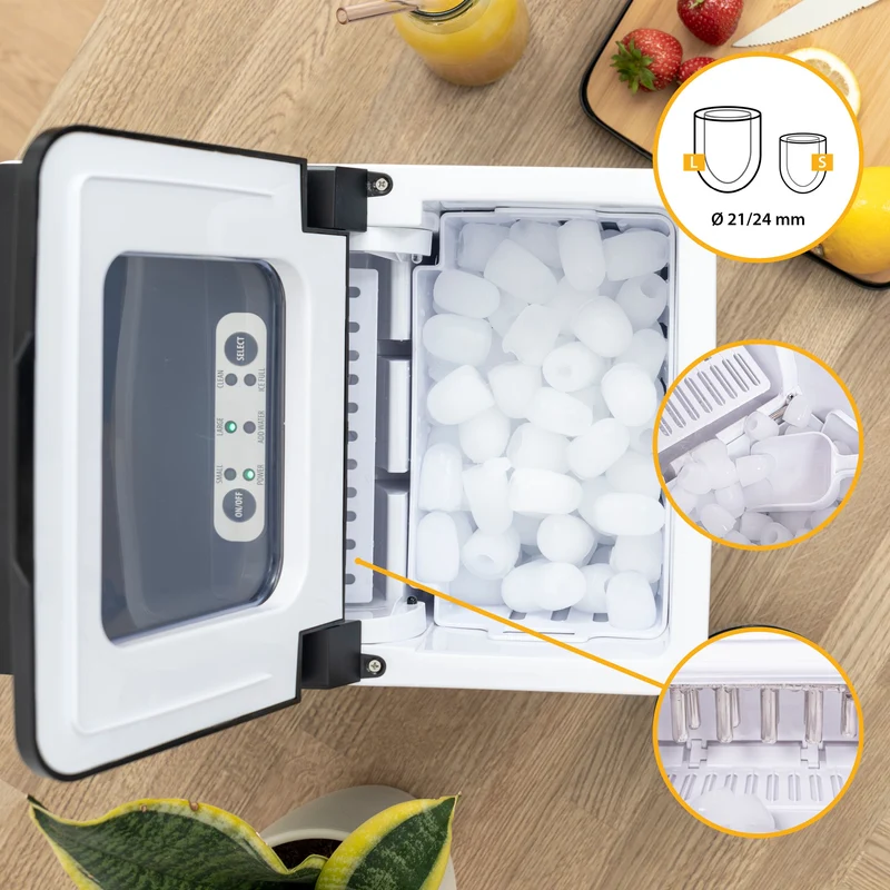 Eiswürfelbereiter 1,8L, mit Kompressor, 2 Würfelgrößen