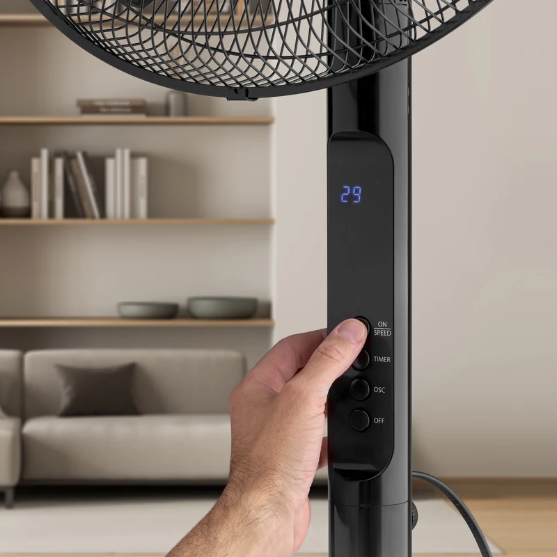 Standventilator 45 W, 3 Belüftungsmodi, Fernbedienung