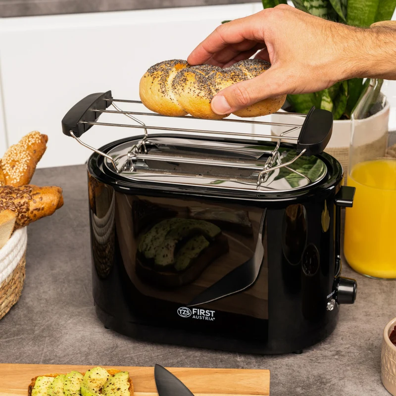 Toaster 2 Scheiben, mit Brötchenaufsatz, 7 Bräunungsstufen