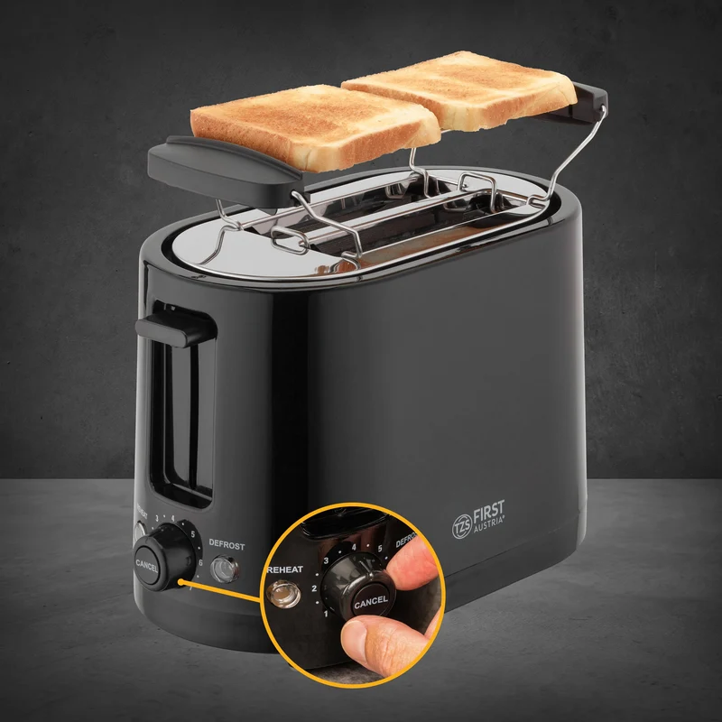 Toaster 2 Scheiben, mit Brötchenaufsatz, 7 Bräunungsstufen