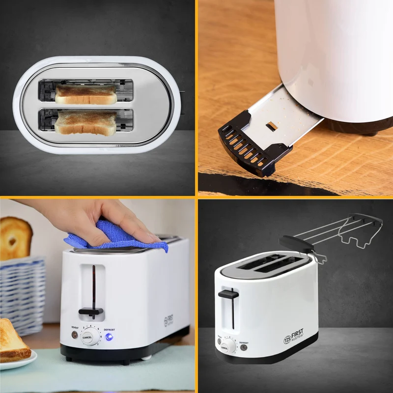Toaster 2 Scheiben, mit Brötchenaufsatz, 7 Bräunungsstufen