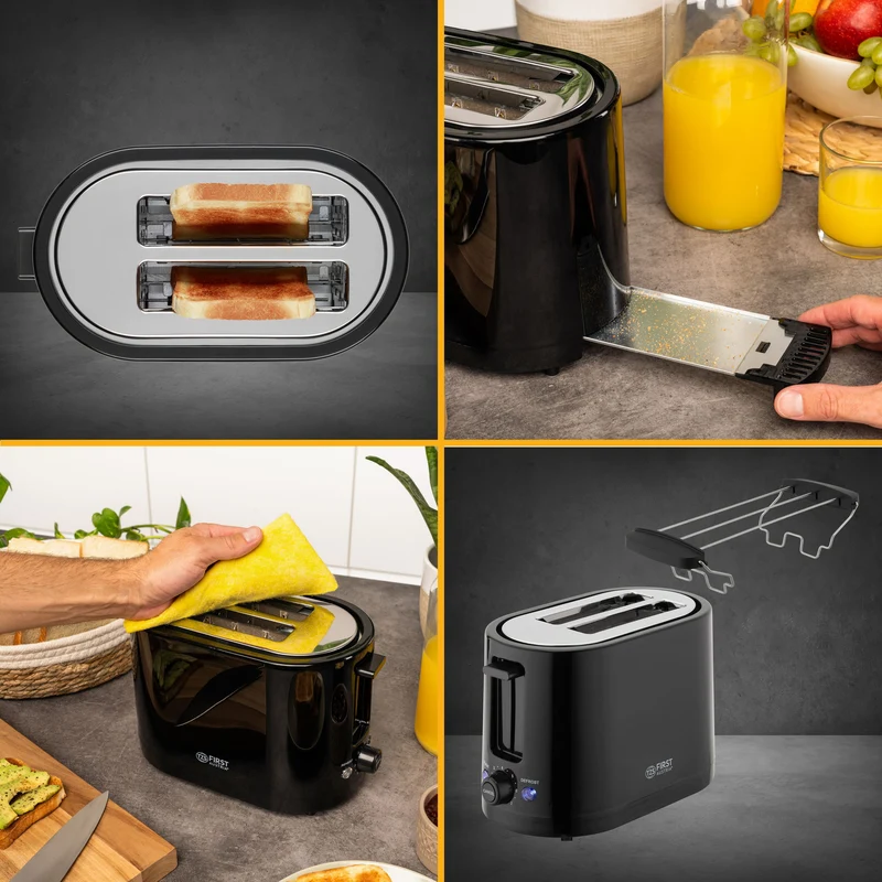 Toaster 2 Scheiben, mit Brötchenaufsatz, 7 Bräunungsstufen