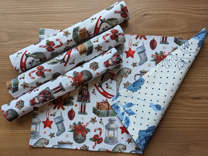 Platzset, Tischset, Unterlage mit Wichtel für Weihnachten und Advent