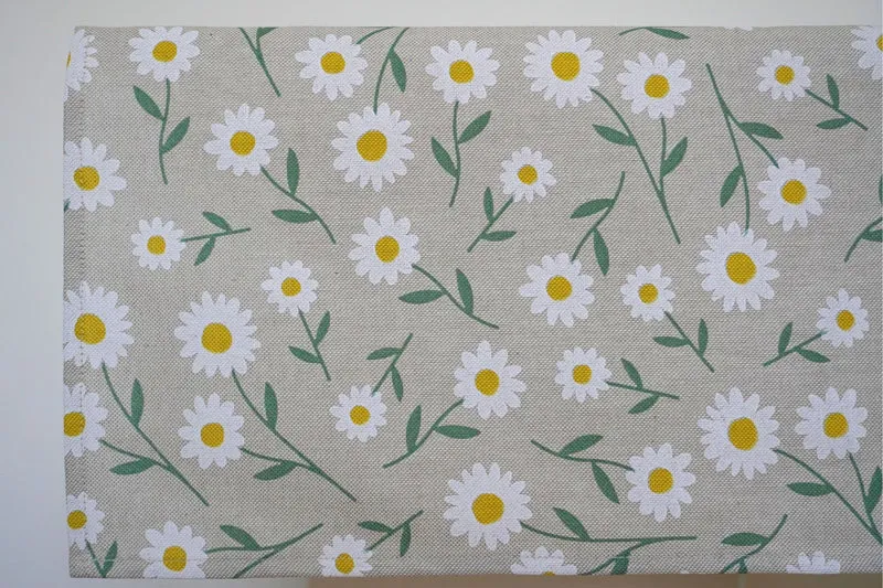 Blumen Tischdecke, Läufer - Gänseblümchen und Margeriten