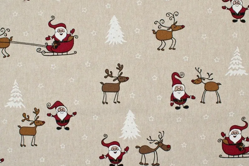 Weihnachtstischdecke, Tischläufer mit Weihnachts- und Wichtelmotiven