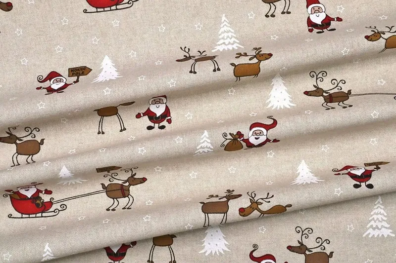 Weihnachtstischdecke, Tischläufer mit Weihnachts- und Wichtelmotiven