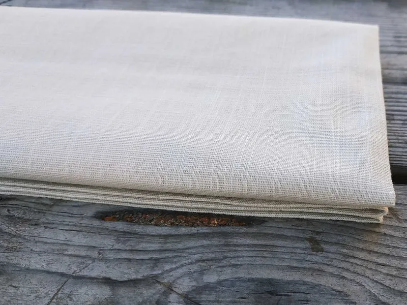 Beige Leinen Stoffservietten als 4er Set
