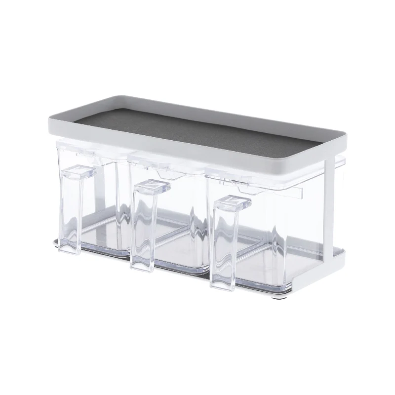 Seasoning Boxes (Set of 3) & Rack