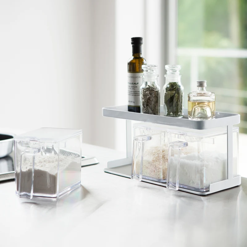 Seasoning Boxes (Set of 3) & Rack
