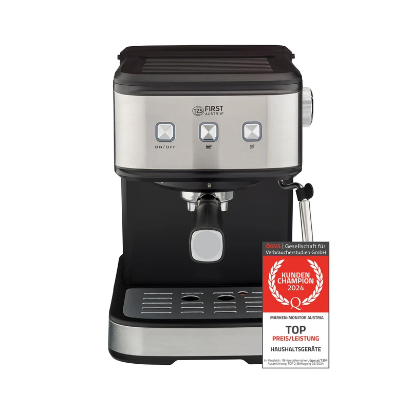 Siebträgermaschine 1,5L, 15 bar, mit Milchschäumer