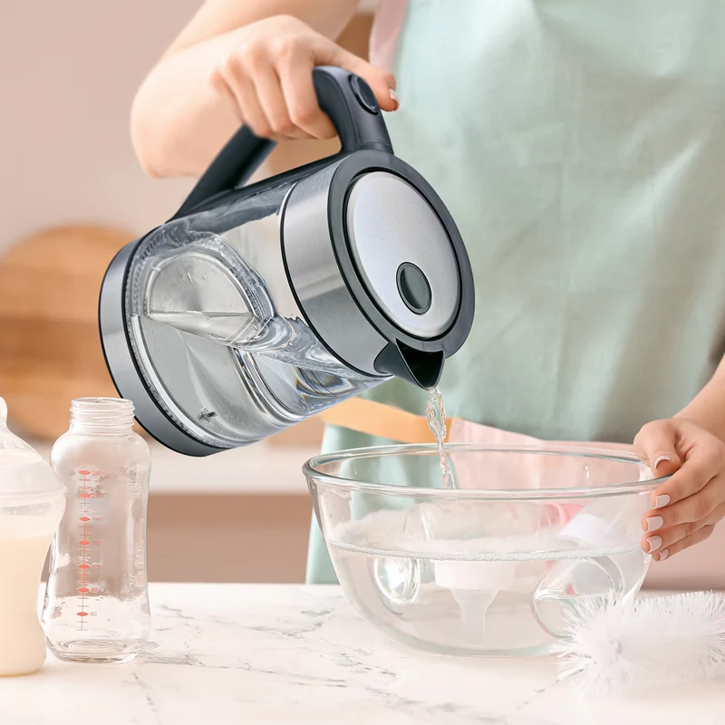 Wasserkocher 1,7 L Glas, 4 Temperaturstufen, Warmhaltefunktion