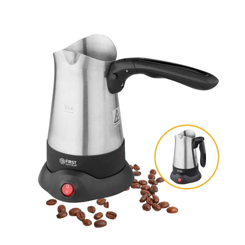 Kaffeekocher Edelstahl, 800 W, 360°-Sockel