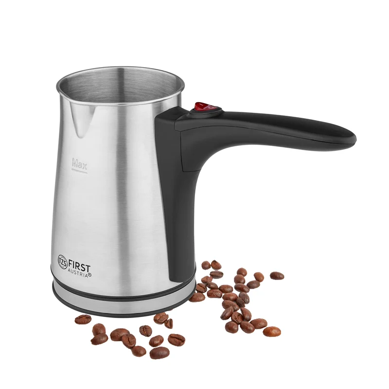 Kaffeekocher Edelstahl, 800 W, 360°-Sockel
