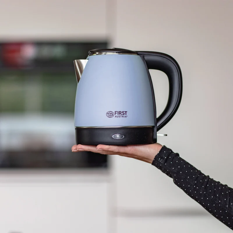 Wasserkocher 1,2 L Edelstahl, kompakt, Doppelwand