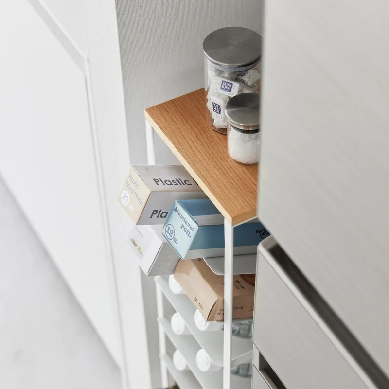 8-Tiered Wood-Top Bottle Rack