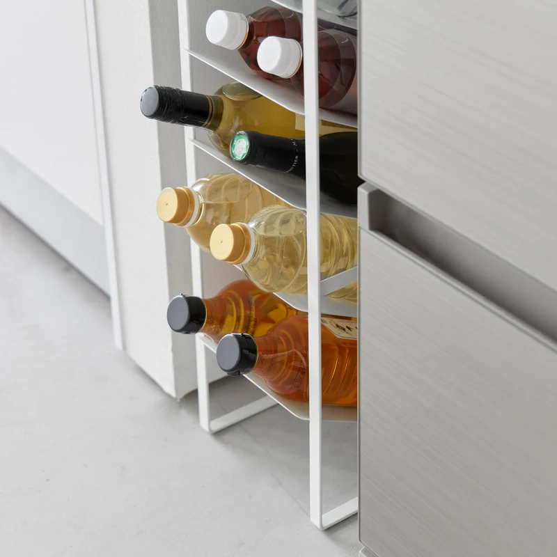 8-Tiered Wood-Top Bottle Rack