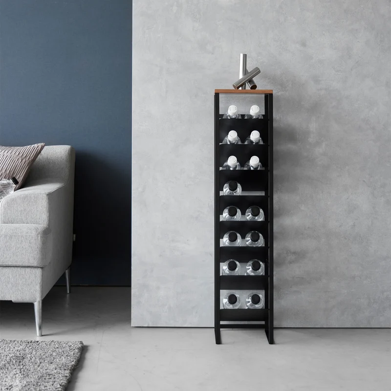 8-Tiered Wood-Top Bottle Rack