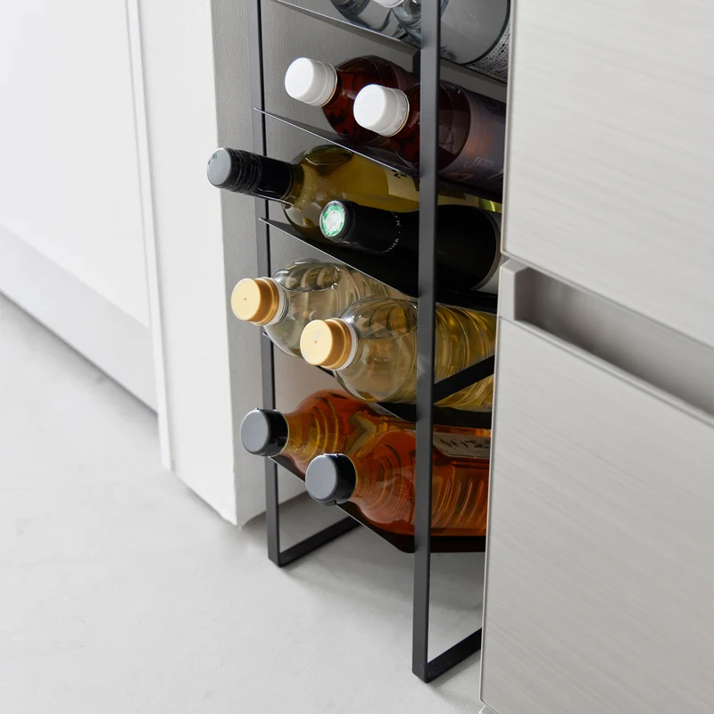 8-Tiered Wood-Top Bottle Rack