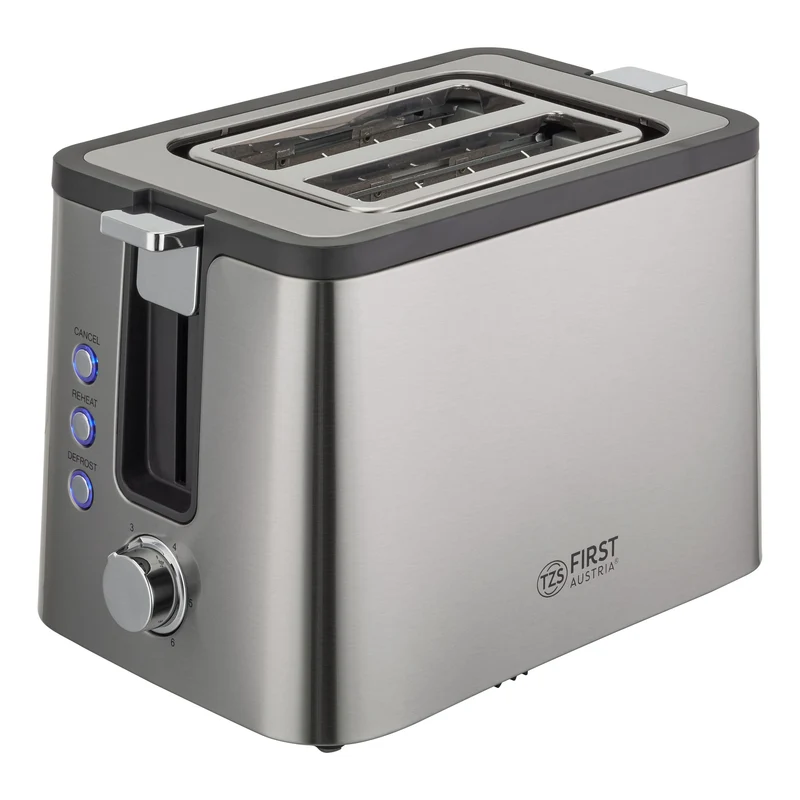 Toaster 2 Scheiben, Edelstahl, breite Schlitze