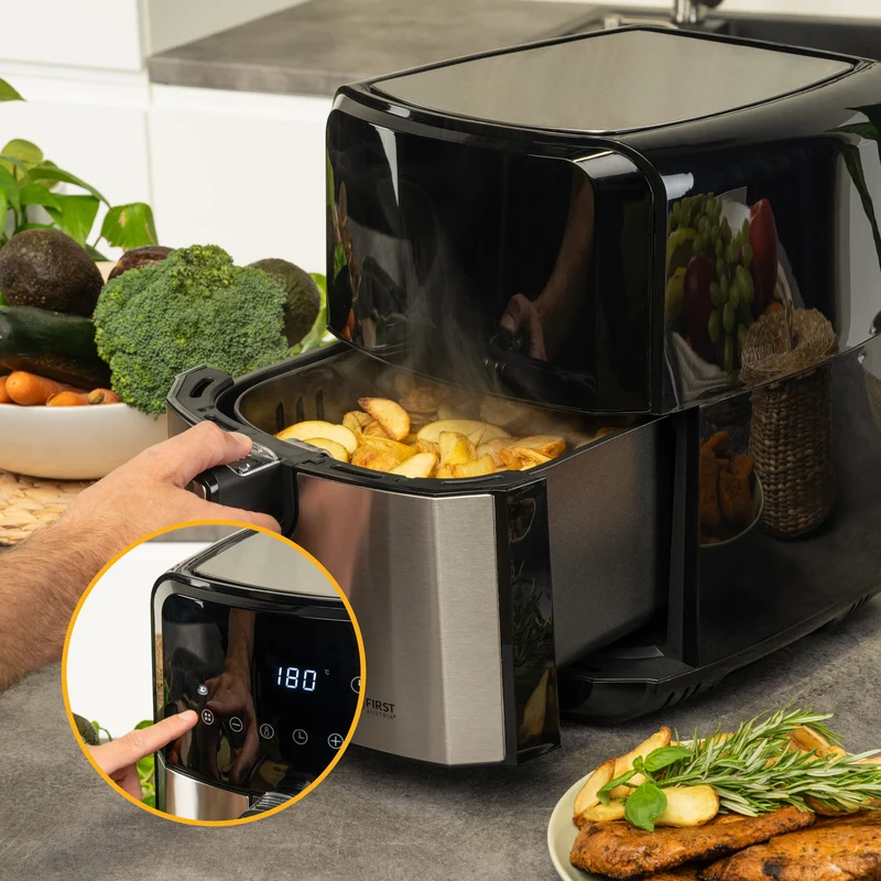 Heißluftfritteuse 5 L, 8 Programme, mit Startverzögerung