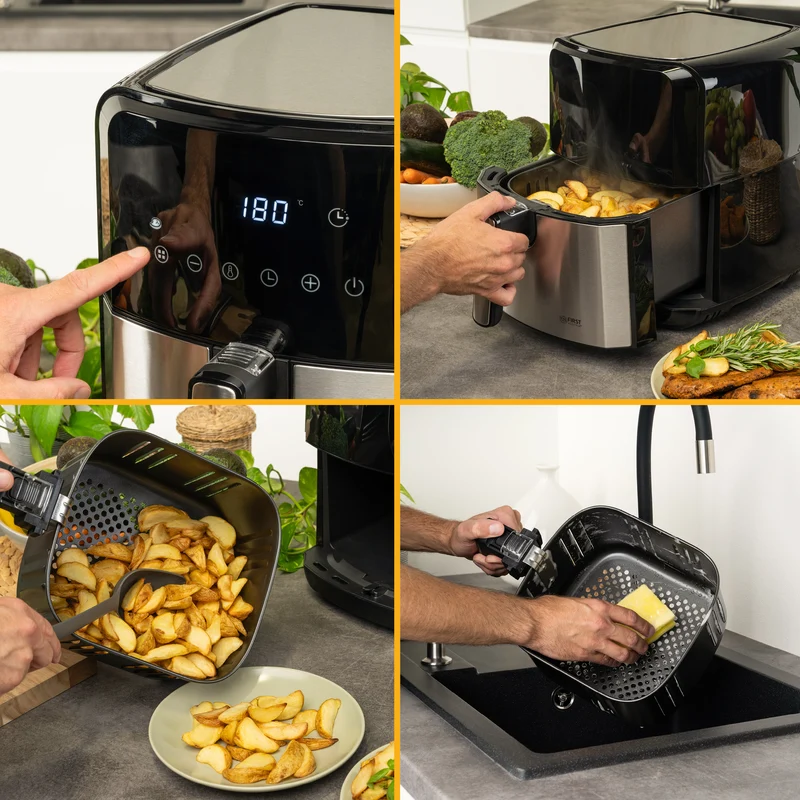 Heißluftfritteuse 5 L, 8 Programme, mit Startverzögerung