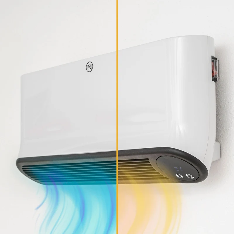 Wandheizlüfter 2000 W, PTC-Keramik, 12-Stunden-Timer