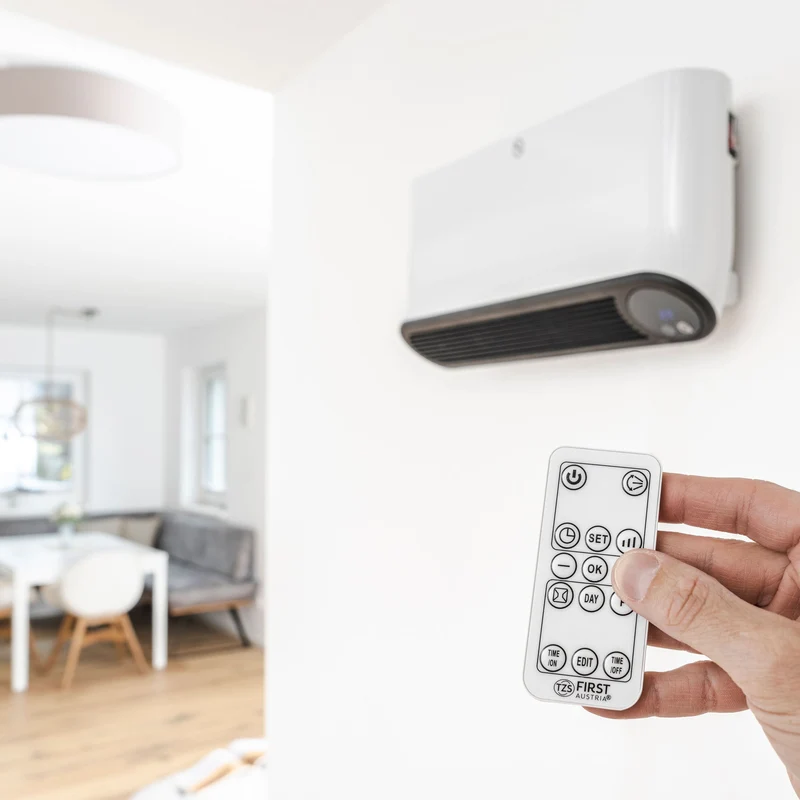 Wandheizlüfter 2000 W, PTC-Keramik, 12-Stunden-Timer