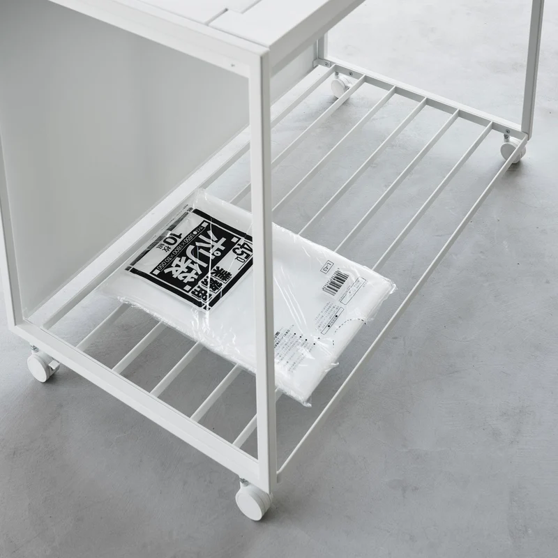 3-Compartment Trash Can with Casters
