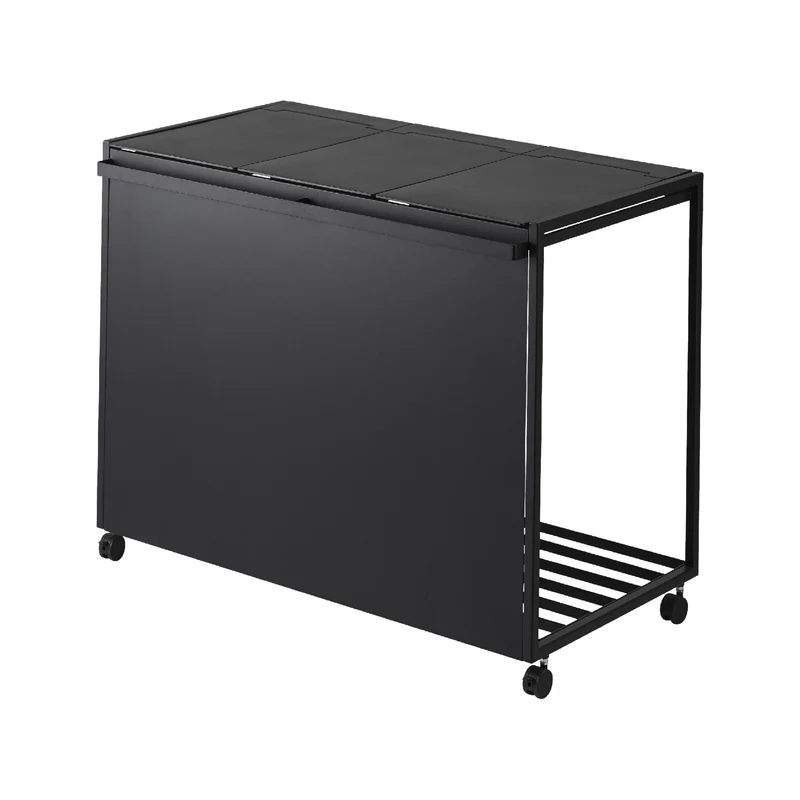 3-Compartment Trash Can with Casters