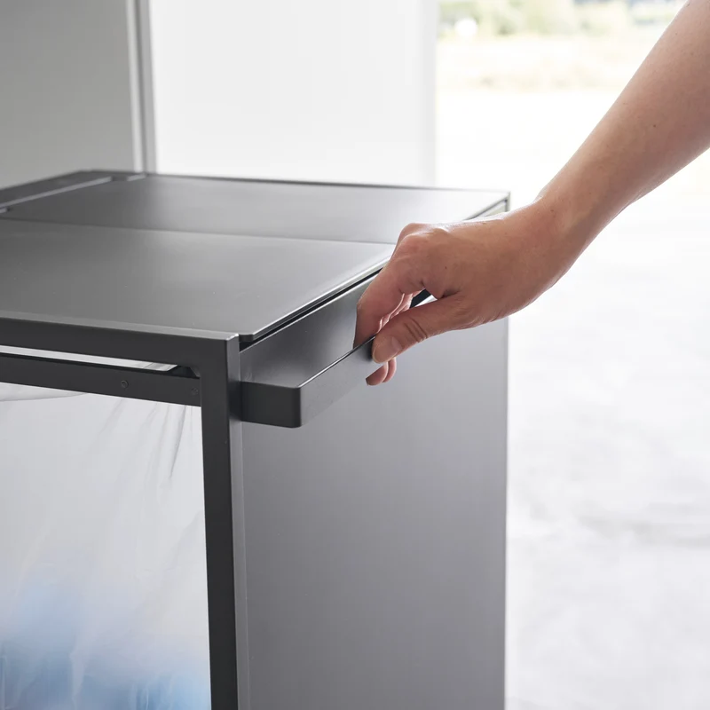 2-Compartment Trash Can with Casters