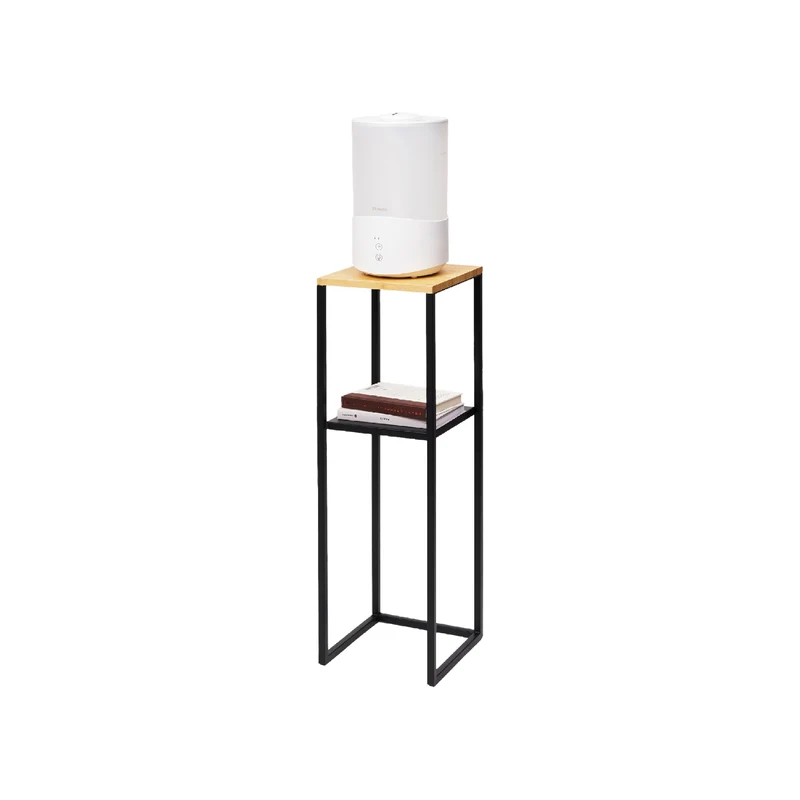 2-Tiered Wood-Top Shelf