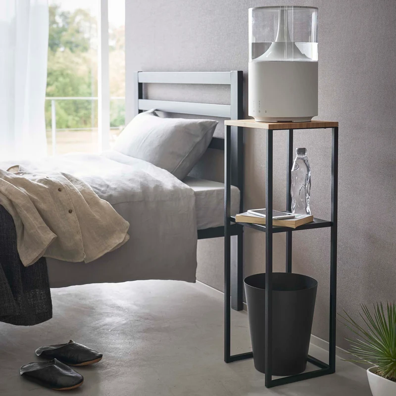 2-Tiered Wood-Top Shelf