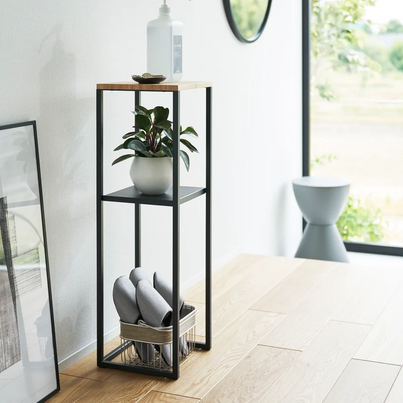 2-Tiered Wood-Top Shelf