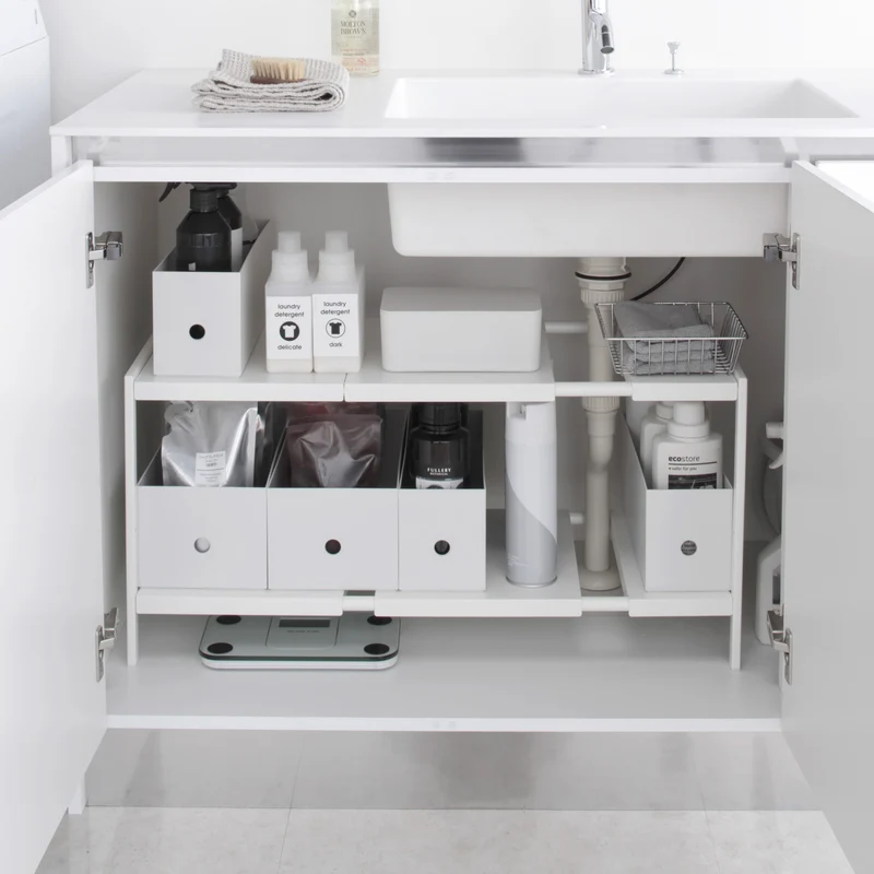2-Tiered Extendable Under-Sink Organizer