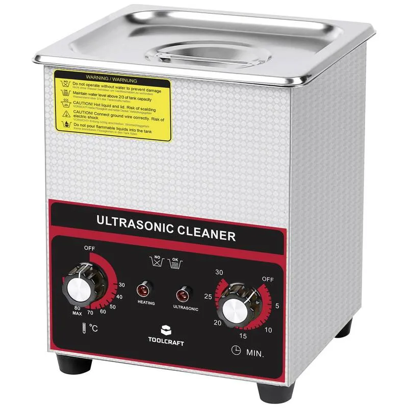 D-Ware Toolcraft Ultraschallreiniger USC-200 Schmuckreiniger Heizung 160W Edelstahlkorb