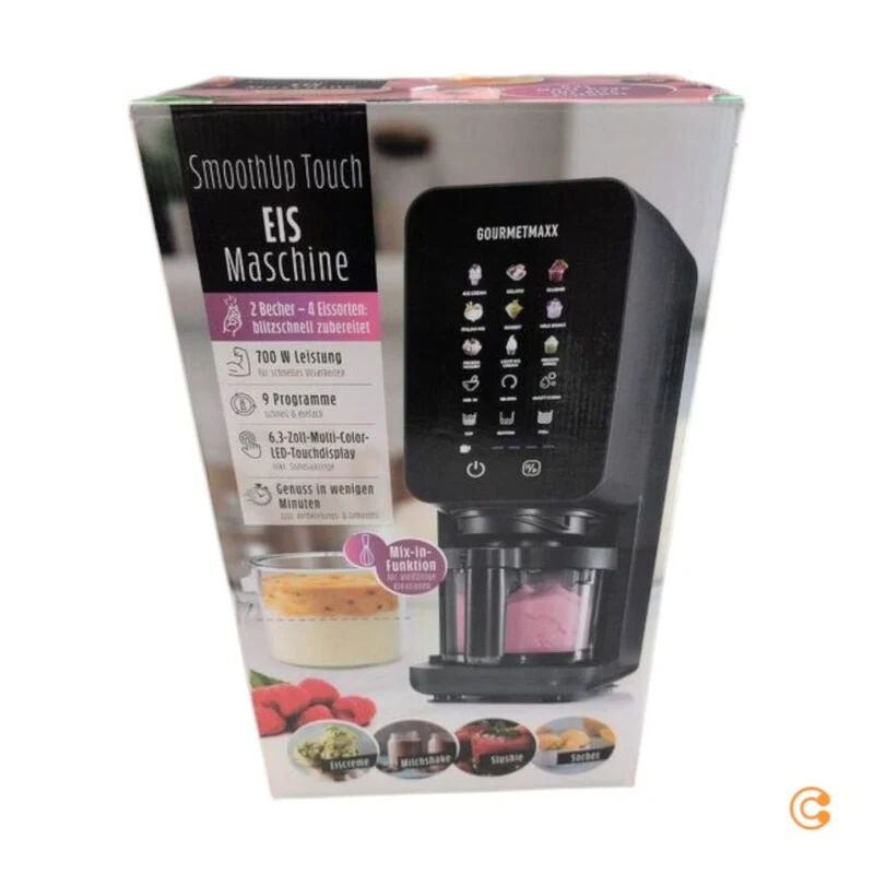 D-Ware GourmetMaxx Eismaschine Eismaker mit Mixbecher LCD-Display 700W schwarz 10