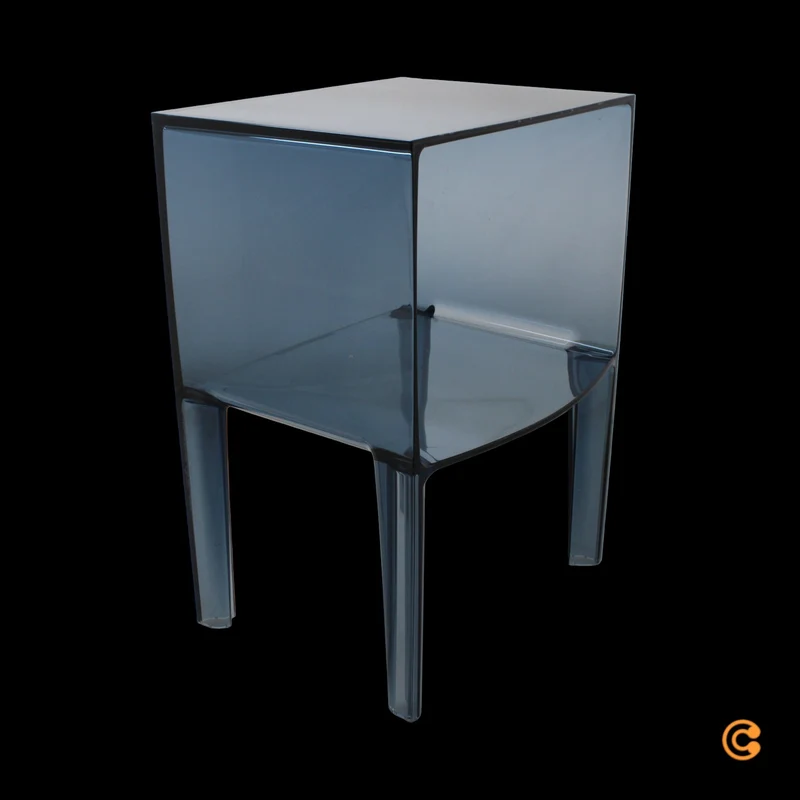 B-Ware Kartell Beistelltisch Nachttisch Tisch Beistelltisch Small Buster puderblau
