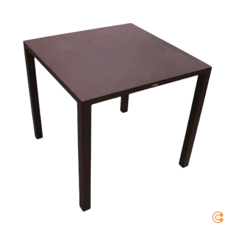 B-Ware Emu Nova Tisch Esstisch Gartenmöbel braun 80x80cm Outdoor stapelbar SIEHE TEXT