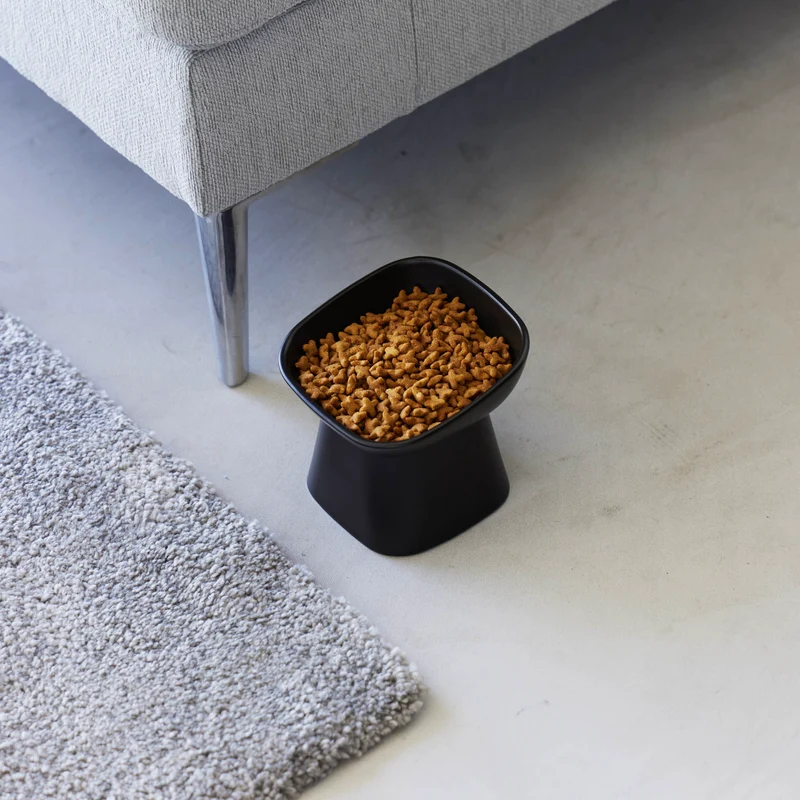 Angled Ceramic Pet Food Bowl