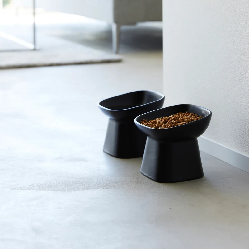 Angled Ceramic Pet Food Bowl
