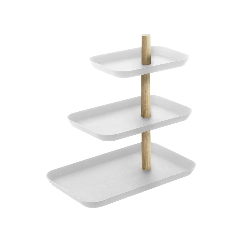 3-Tiered Accessory Stand with Rotatable Trays
