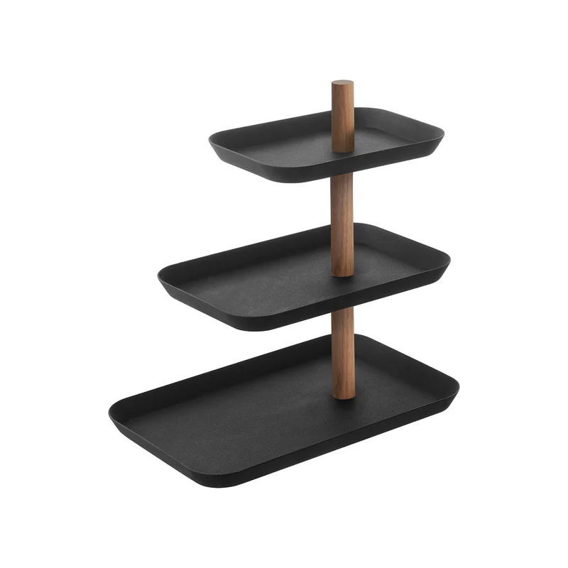3-Tiered Accessory Stand with Rotatable Trays