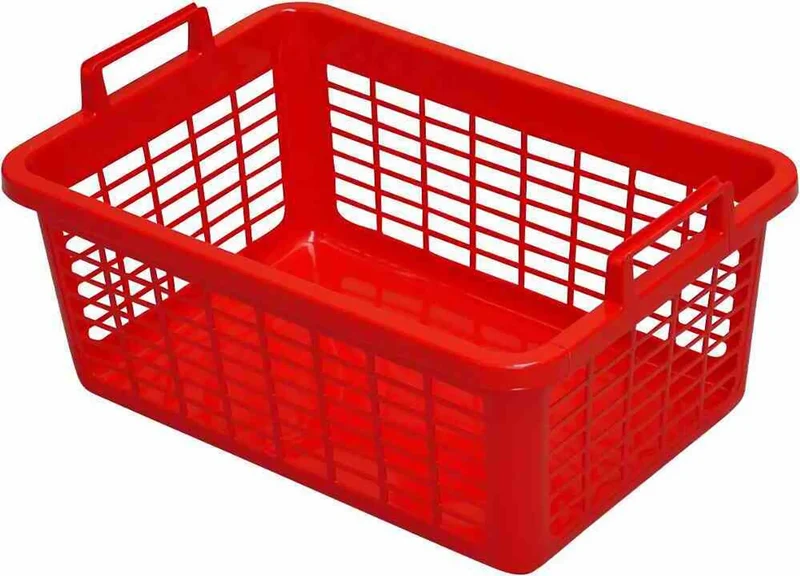B-Ware Lockweiler Wäschekorb Korb Wäschebox Kunststoff Weiß eckig 62 cm 45 L 8 STÜCK