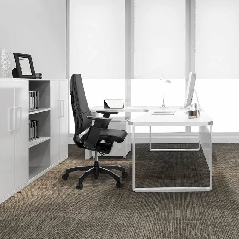 B-Ware hjh OFFICE Bürostuhl Drehstuhl Stuhl GENIDIA BLACK Leder schwarz Lordosenstütze