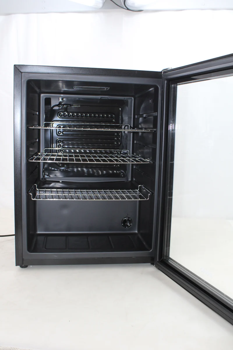 B-Ware Domo Bar-Kühlschrank Party-Kühler Glastür Schwarz DO91609BK 60L SIEHE TEXT/F378