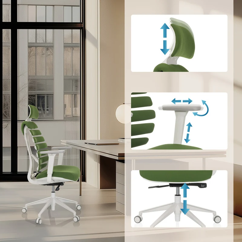 B-Ware hjh OFFICE Bürostuhl Drehstuhl Ergo Line W Mystic Forest Stoff Profi Stuhl