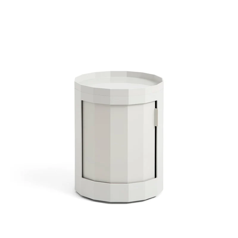 B-Ware Hay Facet Cabinet mit Füßen und Rollen niedrig misty grey Beistelltisch Tisch