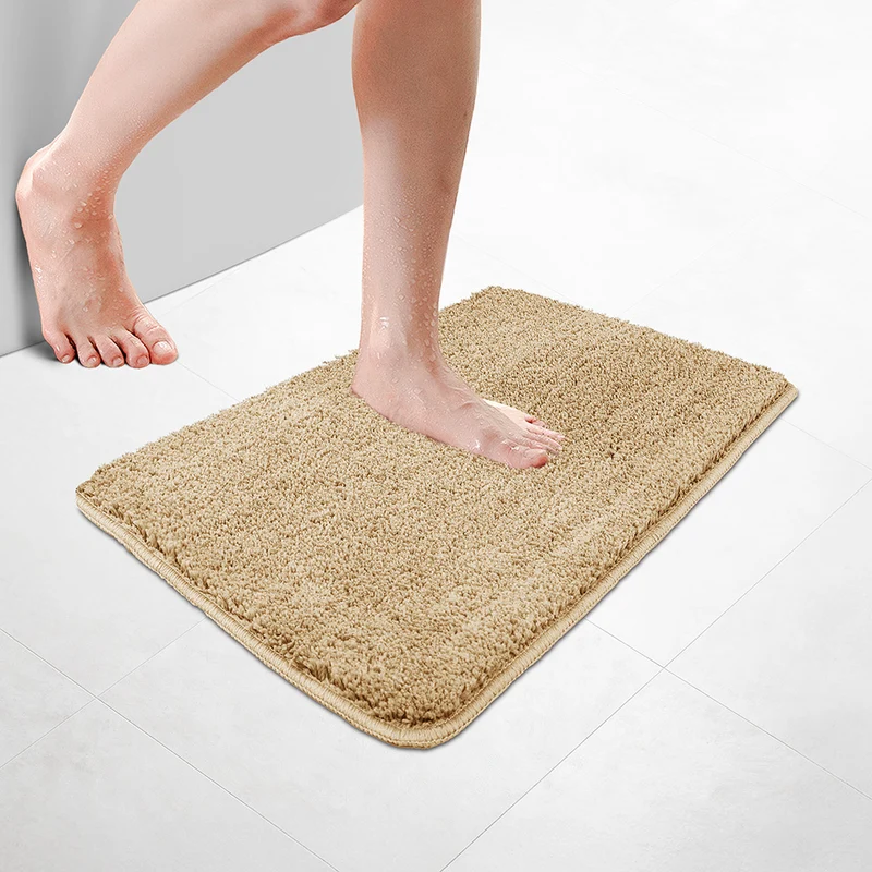 Badematte Rutschfeste Mikrofaser Badezimmerteppich 40x60cm Beige
