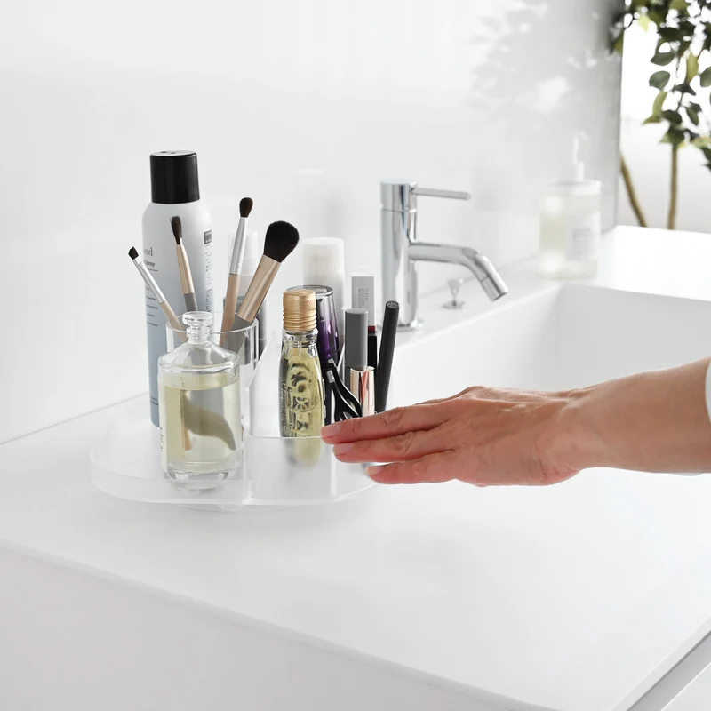 Slim Rotating Storage Tray with Compartments